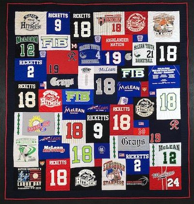 How to Most Effectually Use Jersey Numbers in a T-shirt Quilt